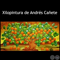 rbol de Vida - Xilopintura de Andrs Caete